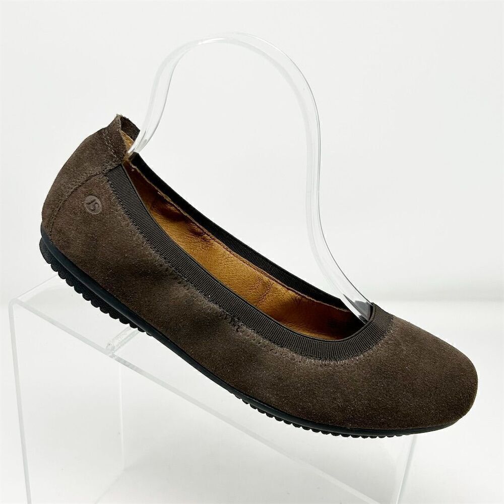 Josef Seibel Women's Ballet Flats Size 37 Brown Leather Slip On Casual Shoes